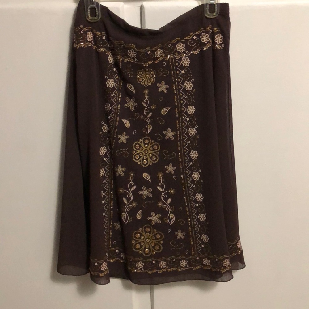 Brown sparkle skirt